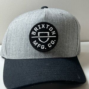 Classic Brixton Black and Gray Fromt Emblem Patch Logo Trucker Hat
